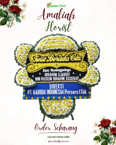 Papan Bunga Duka di Wanajaya