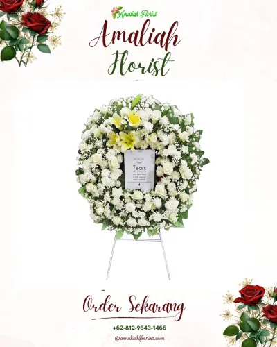 Krans Bunga Duka Cita di Wanajaya